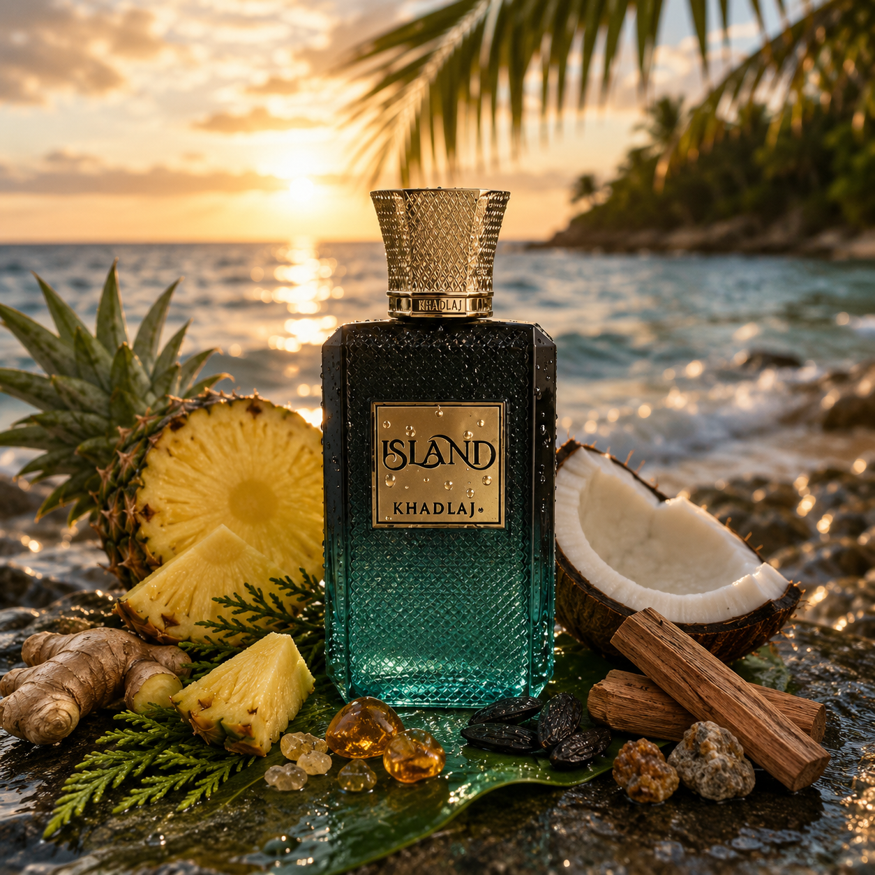 Khadlaj Island EDP Unisex Fragrance: Tropical Pineapple Coconut