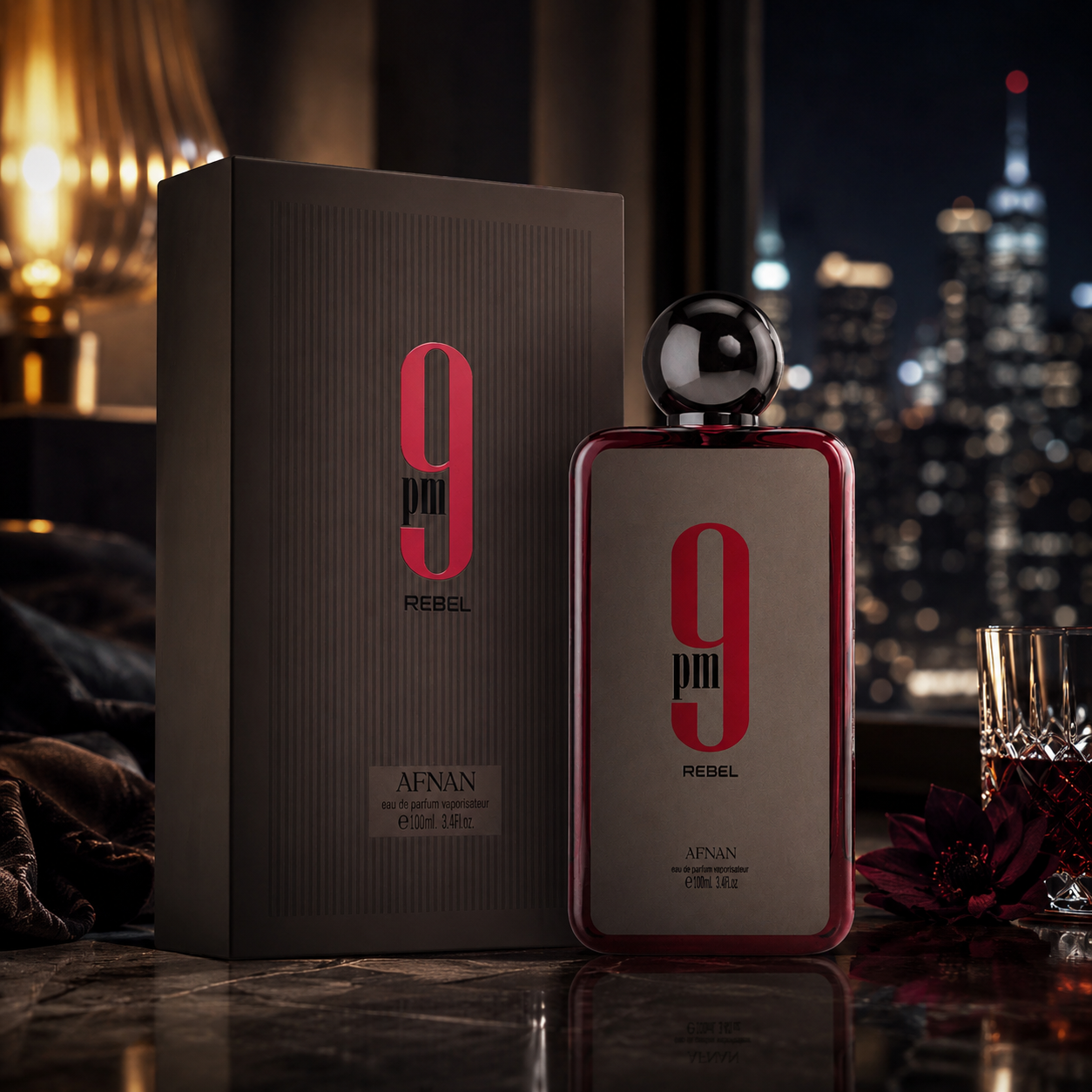 Afnan 9PM Rebel Eau de Parfum 100ml | Fruity Woody Amber Fragrance